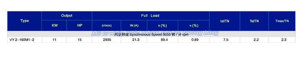 Mô tơ điện 3 pha 11 kW VICKY VY2-132M1-4 IE2